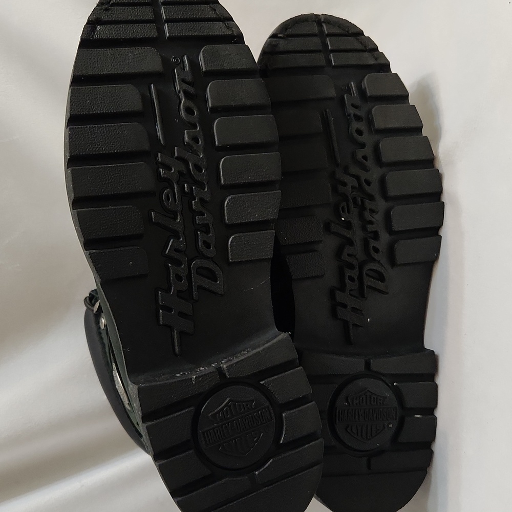 Harley-Davidson Badland Black Leather Motorcycle Riding Boots (M Size 10.5) - Picture 9 of 15